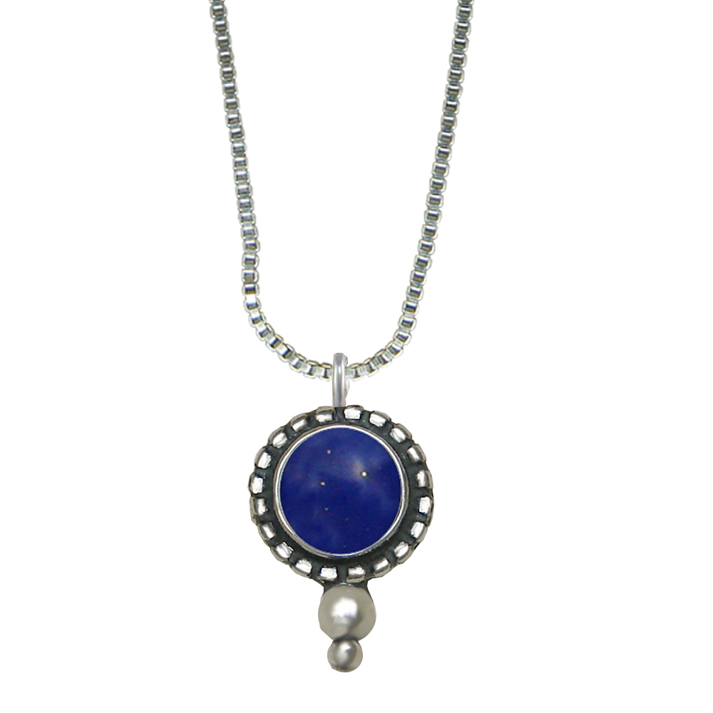 Sterling Silver Little Lapis Lazuli Pendant Necklace